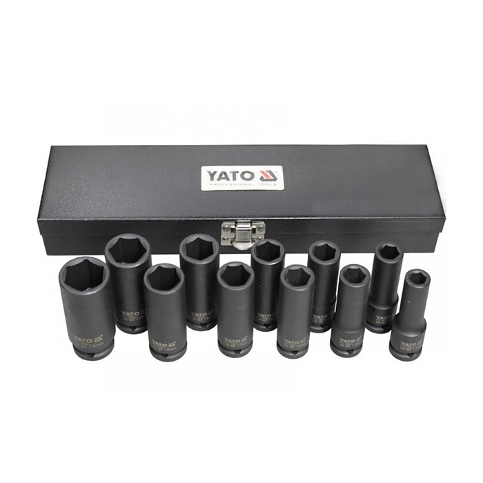 סט בוקסות עמוקות הינע 1/2" 11 יחידות משושה YATO