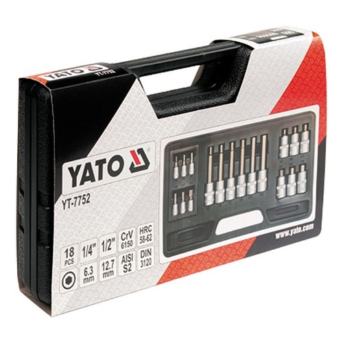 סט בוקסות אלן 1/2 18 יחידות YATO