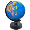 גלובוס כדור הארץ בעברית עם אור פנימי על גבי מעמד