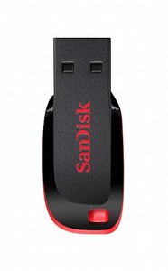 זכרון נייד דיסק און קי SanDisk Cruzer Blade - בנפח 64GB