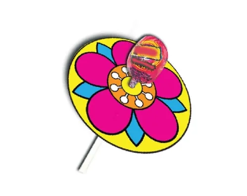 ערכת יצירה - פרח סוכרייה עם סוכריות על מקל - 18 יח' 