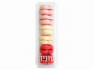 עוגיות מקרון לב 6 יחידות - עוגיה