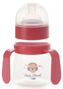 בקבוק רחב עם ידיות אחיזה 150 מ"ל Flawless - ורוד