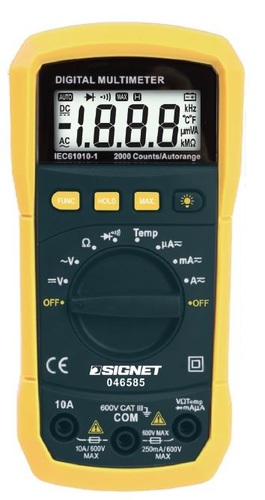 רב מודד + טמפרטורה דיגיטלי PM2338E מבית SIGNET