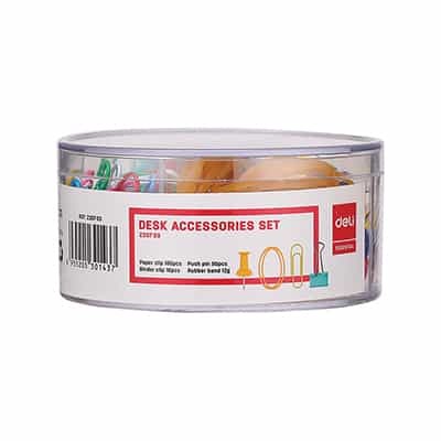 סט גומיות, לחצנים, מהדקים ונעצים deli