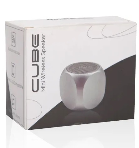 מיני רמקול בלוטוס Cube TWS כולל לחצן לצילום סלפי!