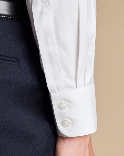 חולצה לבנה טוויל גזרת סלים - Twill Slim Fit