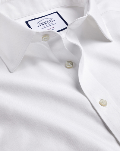 חולצה לבנה טוויל גזרת קלאסיק - Twill Classic Fit