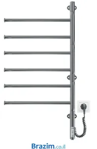 מחמם מגבות VEER ר-50 ג-80 הספק 80W כרום ניקל
