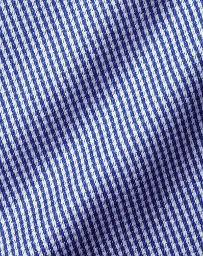 חולצה כחולה משובצת גזרת סלים -  Puppytooth Slim Fit