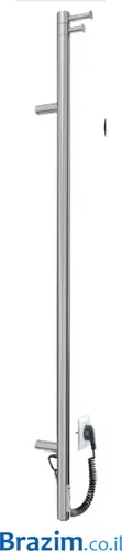 מחמם מגבות מוט RAY מבית מריו בעוצמה 35W בגימור ניקל, בגודל 30x110 ס