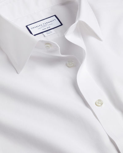 חולצה לבנה פופלין גזרת סלים - Poplin Slim Fit