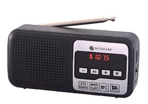 מכשיר רדיו FM דיגיטלי עם בלוטוז וטעינה סולרית