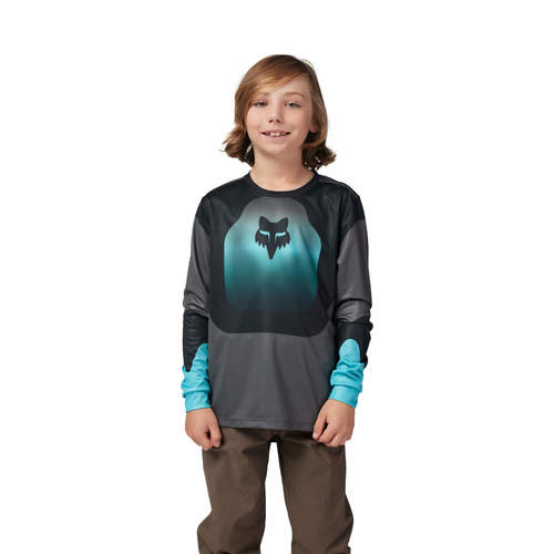 חולצת רכיבה ארוכה לילדים פוקס כחול / שחור  -FOX YTH RANGER LS JERSEY REVISE V24