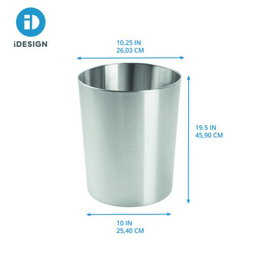 פח עגול כסוף מתכתי PATTON Waste Can