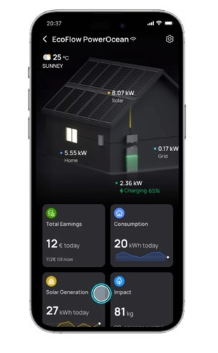 קיט מערכת סולארית ביתית 15KWH 10KW, סולארי 14KW,  דגם ECOFLOW POWER OCEAN