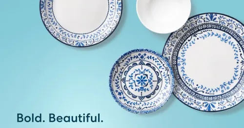 סט צלחות 18 חלקים, קורנינג פורטופינו | Corning Ware Portofino אספקה 15.7