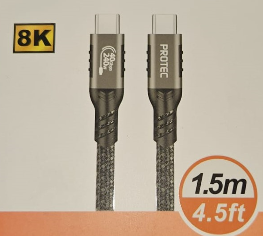 כבל USB-C 1.5M USB-C TO USB-C DM294 PROTEC