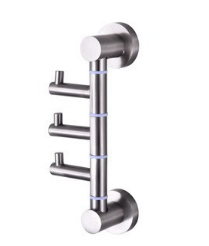 קולב אנכי שלישייה קלאס ניקל מוברש עשוי BRASS מק