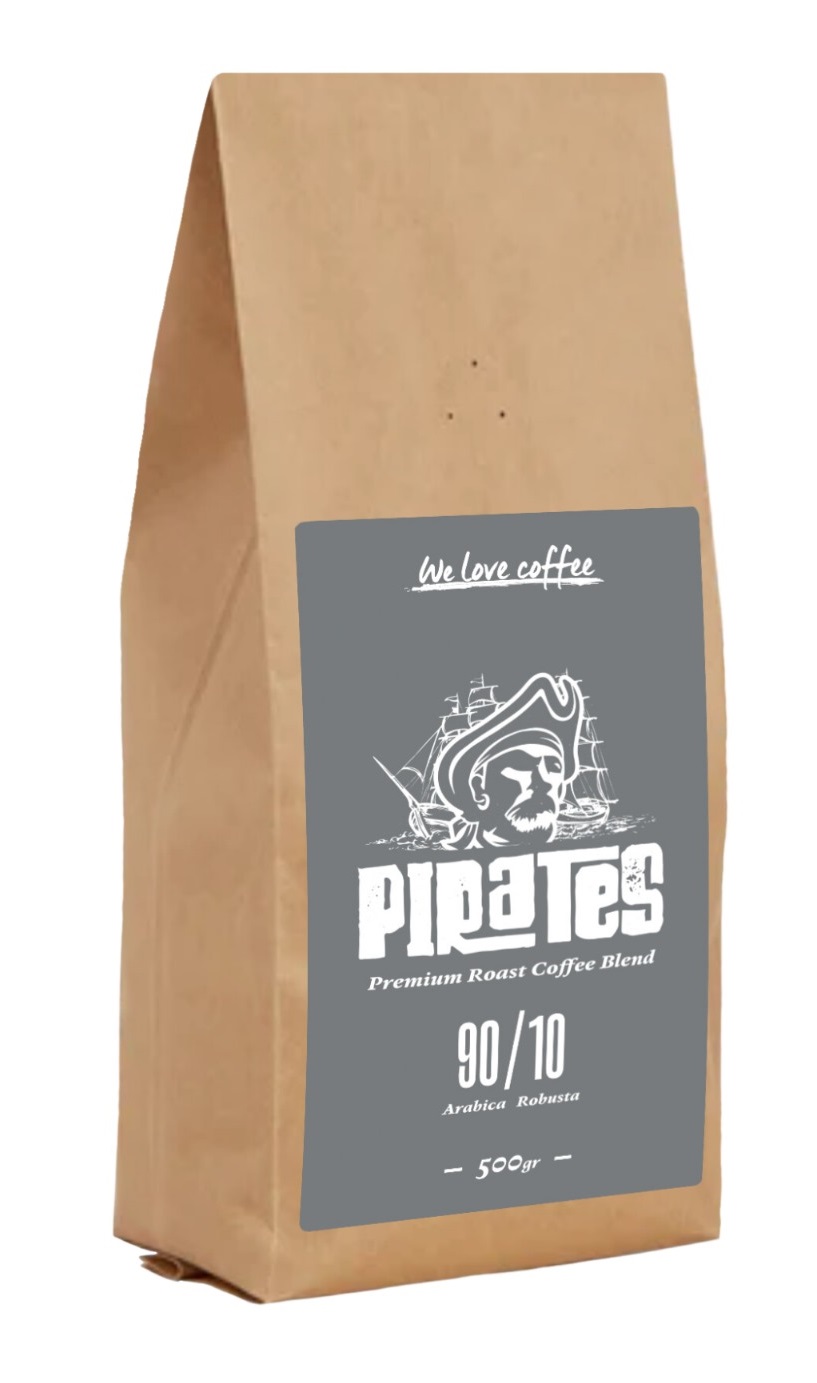 500 גרם פולי קפה תערובת PIRATES 90/10