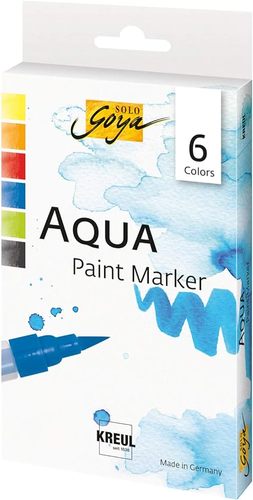 סט 6 טושי אקוורל AQUA PAINT MARKER 