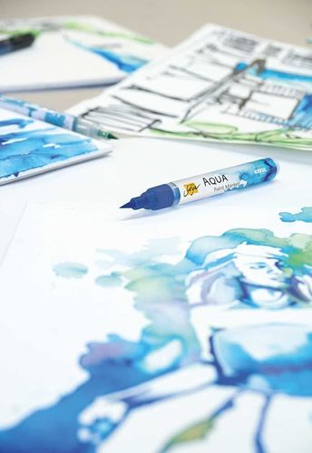 סט 6 טושי אקוורל AQUA PAINT MARKER 