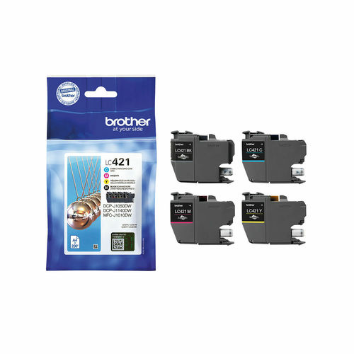 סט ראשי דיו מקוריים BROTHER LC421 