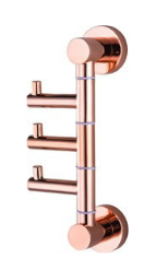 קולב אנכי שלישייה קלאס רוזגולד עשוי BRASS מק