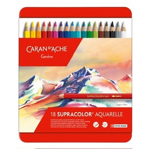 סט 18 עפרונות SUPRACOLOR AQUARELLE  CARAN D’ACHE