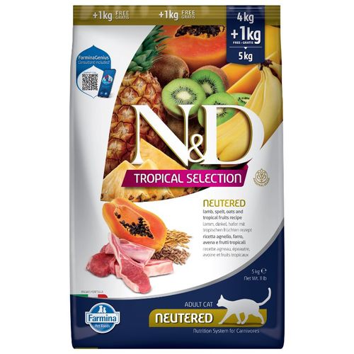 ND טרופיקל לחתול מסורס – כבש 5 ק