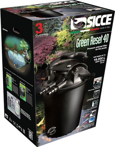 Green Reset 40L פילטר לחץ+ נורת 20 וואט
