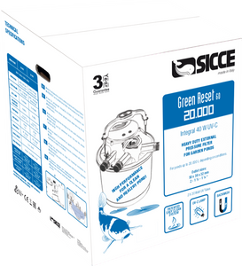 Green Reset 60L -UV פילטר לחץ לבריכת נוי + שתי נורות 20 וואט