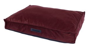 כרית קטיפה מלבנית לכלב צבע בורדו WOOFF - 55X75X15CM M
