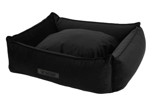 מיטה מלבנית קוקון קטיפה צבע שחור WOOFF - 70X60X20CM M