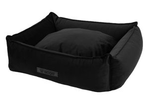 מיטה מלבנית קוקון קטיפה צבע שחור WOOFF - 70X60X20CM M