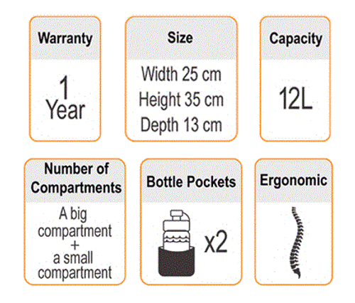 תיק גן דניאל עם שני תאי אחסון ושני תאים צדדים לבקבוקים - ספיידרמן שחור