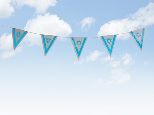 שרשרת דגלי ישראל משולשים 5 מטר