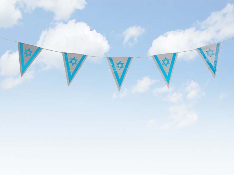 שרשרת דגלי ישראל משולשים 5 מטר