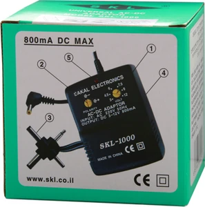 ספק כוח עם מתח משתנה 800mA תוצרת SAKAL