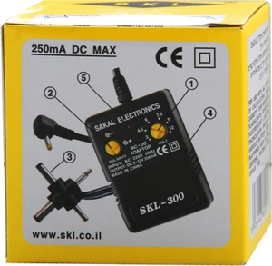 ספק כוח עם כוח משתנה 250mA תוצרת SAKAL