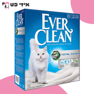 חול מתגבש אוור קלין טוטאל קאבר (אפור) 10 ליטר Ever Clean