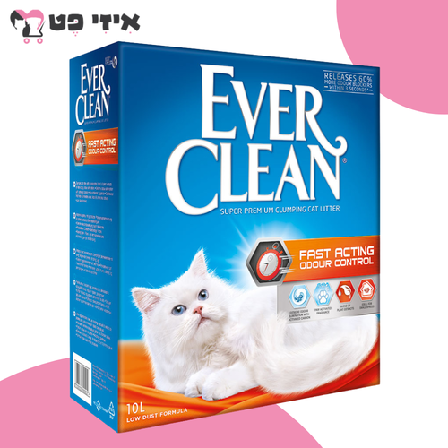 חול מתגבש אוור קלין לנטרול ריחות מהיר (כתום) 10 ליטר Ever Clean