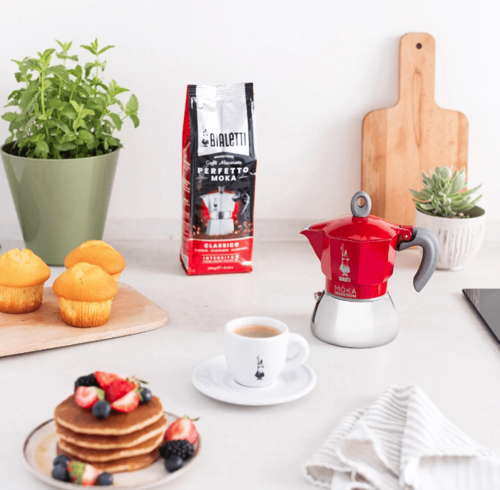 מקינטה מוקה אינדוקציה אדום חדש 4 כוסות