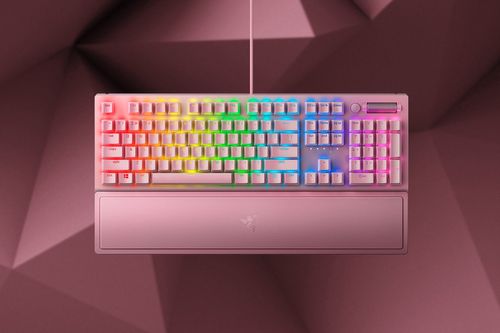 מקלדת מכנית Razer BlackWidow V3 Green Switch כולל תאורת לד בצבע ורוד