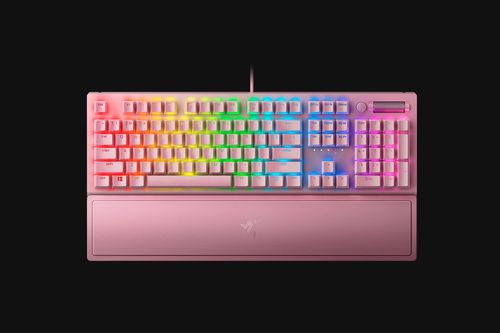 מקלדת מכנית Razer BlackWidow V3 Green Switch כולל תאורת לד בצבע ורוד