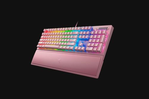 מקלדת מכנית Razer BlackWidow V3 Green Switch כולל תאורת לד בצבע ורוד