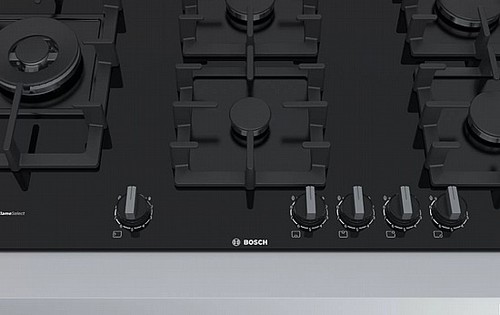 כיריים גז יוקרתיות 90 סמ דגם Bosch PPS9A6B90 זכוכית שחורה