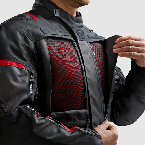 מעיל רב עונתי רבל הורן שחור / אדום - REBELHORN CUBBY V JACKET