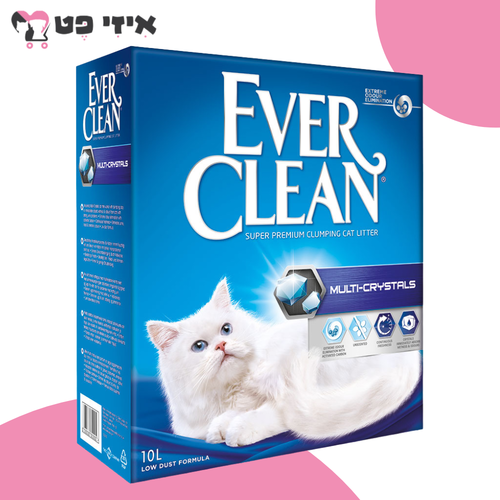 חול מתגבש אוור קלין מולטי קריסטלס 10 ליטר Ever Clean