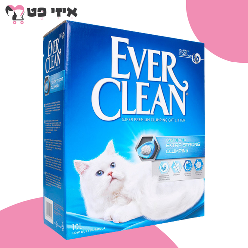 חול מתגבש אוור קלין אקסטרה סטרונג ללא ריח (כחול) 10 ליטר Ever Clean